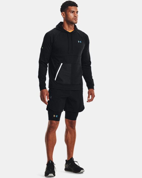 เสื้อฮู้ด UA RUSH™ Warm-Up สำหรับผู้ชาย, Black, pdpMainDesktop image number 2